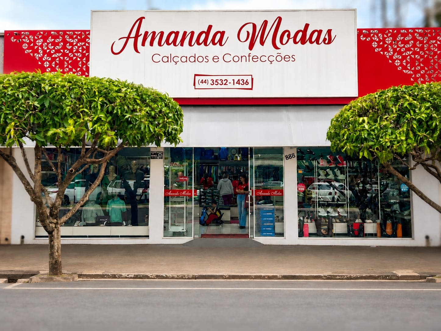 Fachada da loja Amanda Modas