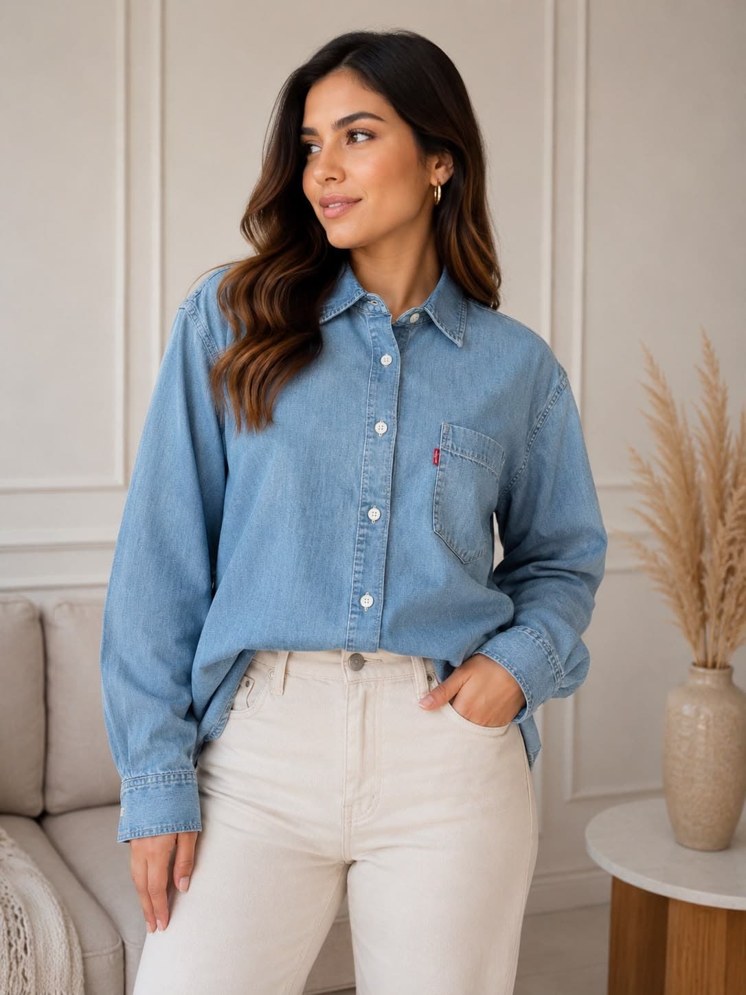 Camisa Jeans Clássica Wash